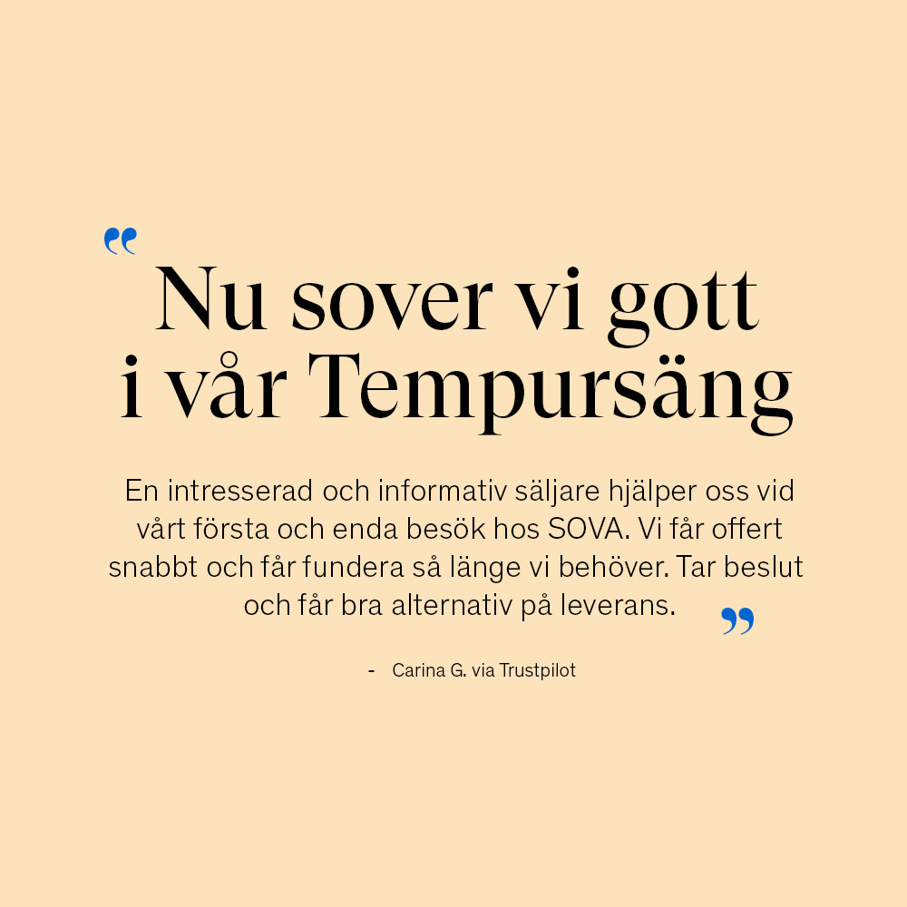 Tempur Sensation ONE Kontinentalsäng
